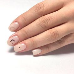 Nude Color Nails, Dot Nail Designs, Milky Nails, Nails Nude, Nude Nail, Minimalist Nail Art, Minimal Nails, Color Nails, Dots Nails