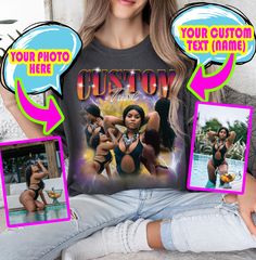 Discover our unique collection of custom shirts and personalized gifts, perfect for every occasion! Whether you're searching for a stylish vintage girlfriend shirt, a bold 90s bootleg t-shirt, or a thoughtful Christmas present, our range offers something special for everyone. From custom valentine tees to plus size customized tees, each item is designed to add a personal and fashionable touch to your wardrobe or gift-giving experience. 🎤 Rap T-Shirt & 90s Rap Tee: Embrace the bold style of hip-hop with our rap t-shirts and 90s rap tees. Featuring unique designs inspired by iconic rap culture, these shirts are perfect for fans who want to make a statement with their fashion choices. 🌟 Vintage Girlfriend Shirt & 90s Vintage T-Shirt: Add a touch of nostalgia to your wardrobe with our vintag Rapper Hoodies, Rapper Shirts, Rap Shirt, Soft Graphic, Trendy Gifts, Rap Tee, Valentines Gifts For Him, Hip Hop Culture, Bold Style