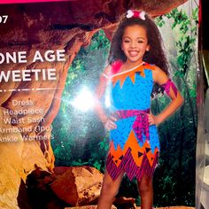 New Stone Age Sweetie Costume Size L 10/12 Kids Stone Age Costume, Stone Age Fancy Dress Kids, Rey Star Wars Costume, Fox Halloween Costume, Egyptian Halloween, Fox Halloween, Supergirl Costume, Santa Claus Costume, Devil Costume