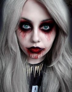 Halloween Women Makeup, Zombie Halloween Makeup, Creepy Halloween Costumes, The Mask Costume, Creepy Halloween Makeup, Halloween Makeup Diy