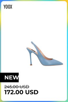 leather, nappa leather, no appliqués, solid color, leather backing, elasticized straps, narrow toeline, geometric heel, rubber sole, contains non-textile parts of animal origin, slingback pumps , Color: Pastel blue , Size: 9 Color Pastel, Slingback Pump, Pastel Blue, Nappa Leather, Sling Backs, Rubber Sole, Kitten Heels, Pumps, Solid Color