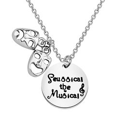 PRICES MAY VARY. If you love to go to Musical Theater, Broadway, then this theater nerd necklace is a special way to tell other that you are a real theater nerd or theater geek. Material: Stainless Steel, it is lead free and nickel free, hypo allergenic, it doesn’t rust, change colour or tarnish. Measurement: 20mm. TIPS:manual measuring permissible error. Perfect gifts for drama teacher or theater student, drama club, for your fellow actors/actresses, sarcastic musicians, stage performers, and a Theater Student, Seussical The Musical, Broadway Gifts, Musical Theater Gifts, Theatre Gifts, Drama Teacher, Theatre Geek, Drama Club, Musical Jewelry