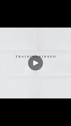 the traininginspo logo is shown on top of a piece of white paper with black lettering