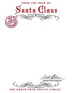 the front cover of santa claus's christmas carols from the desk of santa claus