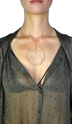 DETAILS: Structured collar choker style necklace Gold plated metal Geometric double circle drop pendant Choker measures approx. 5.5" diameter, with 3" extension 5.25" pendant drop Lobster claw closure Collar Choker, Choker Style Necklace, Pendant Choker, Grunge Girl, Gold Choker Necklace, Choker Style, Gold Choker, Choker Collar, Style Necklace