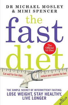 The Fast Diet 5:2- 2 days a week fast (women- 500 calories; men 600 calories), the rest of the 5, eat normal. - 25 recipes in the links below Fast Food Diet, Fast Diet, 500 Calories, Burn Fat Faster, Calorie Intake, Amazing Recipes, Reduce Weight