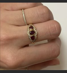 Old Vintage Rings, Regency Era Engagement Ring, Non Traditional Engagement Rings Vintage, Georgian Engagement Ring, Dope Jewelry, Garnet Ring, Stacked Jewelry, Jewelry Lookbook