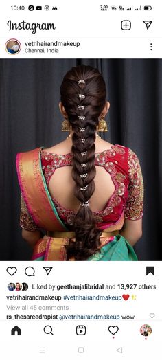 Messy Braided Hairstyles, South Indian Wedding Hairstyles, Bridal Hair Decorations, Bridal Hairstyle Indian Wedding