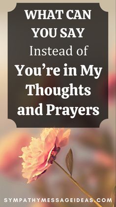 What to Say Instead of You're in My Thoughts and Prayers Sympathy Thoughts, Thank You Card Sayings, Condolences Quotes, You're In My Thoughts