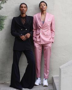 Studs In Suits, Black Wedding Guest Outfits, Non Binary Wedding, Queer Prom, Androgynous Women, Kawaii Clothes Goth, Prom 2022, Fall Fashion Skirts, Breaking Barriers