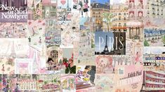 a collage of pictures with the words paris written in french and images of buildings