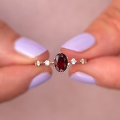 Elegant Garnet Gemstone Stackable Rings, Elegant Stackable Garnet Gemstone Rings, Elegant Garnet Stackable Rings, Elegant Garnet Stackable Rings For Anniversary, Dainty Open Crystal Ring For Proposal, Dainty Birthstone Ring For Proposal, Delicate Solitaire Ring For Proposal, Elegant Garnet Jewelry For Proposal, Dainty Crystal Ring For Proposal