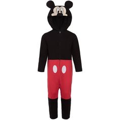 Disney Mickey Mouse Newborn Baby Boys Zip Up Costume Coverall 3-6 Months Color: Black.  Gender: male.  Age Group: infant. Toddler Boy Costumes, Mickey Mouse Costume, Mickey Mouse Characters, Classic Characters, Up Costume, Disney Toddler, Up Costumes, Baby Mouse