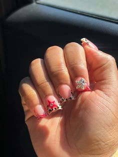 duck nails, cheetah print nails, y2k, short nails, festive nails, subtle christmas nails Slight Duck Nails, Nails Y2k Short, Y2k Short Nails, Subtle Christmas Nails, Nails Cheetah Print, Nails Subtle, Nails Cheetah, Nails Festive, Cheetah Print Nails