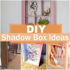 the diy shadow box ideas are easy to make and great for kids's room decor