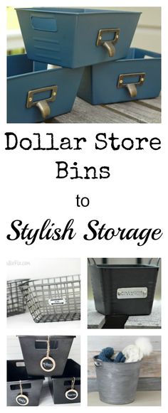 dollar store bins to stylish storage