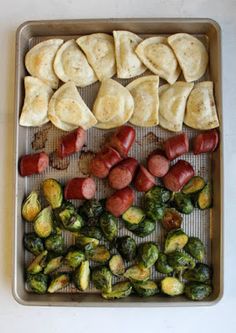 a tray filled with different types of food