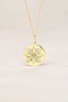 Flowers Represent purity, loveliness and grace Gift For: Birthdays, Baby Showers, Anniversaries, Weddings ● 14K SOLID GOLD ● FREE BACK SIDE PERSONALIZATION ● FREE PRIORITY SHIPPING ( 1-3 DAYS DELIVERY) ● Inner diameter of the jump ring is 4mm ● Pendant thickness is 0.5mm 🇺🇸 All items are HANDMADE IN USA 🇺🇸 All materials are sourced from USA ● Chain Length Options    - Without Chain    - 40 cm / 16 inches    - 45 cm / 18 inches    - 50 cm / 20 inches ● Pendant Size Options    - 13  mm  / 0.51 Flowers Represent, Gold Flower Necklace, Turtle Charm, Turtle Necklace, Wife And Kids, Turtle Pendant, Personalized Pendant, Custom Graphics, Gold Flower