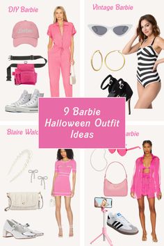 a collage of different outfits and accessories for halloween