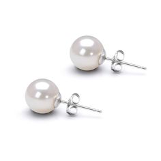 Product Details: -------------------- ♥ 5mm to 10mm Japanese Saltwater pearl ♥ White color (natural), round shape with excellent matching ♥ Good luster, acceptable nacre and clean surface, and graded AAAA (the highest) ♥ 925 sterling silver, 14 yellow or white gold plated on sterling silver posts and backs ♥ Push back (easy to use) or Screw back (more secure) settings ♥ Come with one pair of earrings, certification and jewelry box ♥ Free shipping in US (can upgrade to faster service during check Pearl Earrings Studs, Japanese White, Akoya Pearl Earrings, Stud Design, Earrings Studs, 925 Silver Earrings, Pearl Gemstone, Akoya Pearls, Stud Earrings Set