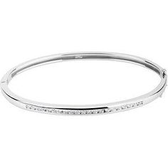 60888 / 14K White / 5/8 Cttw / Polished / Diamond Bangle Bracelet White Gold Bangle, Diamond Bangle Bracelet, Accesories Jewelry, Diamond Bangles Bracelet, 24kt Gold, Diamond Bangle, Hinged Bangle, Diamond Bracelets, Bangle Bracelet