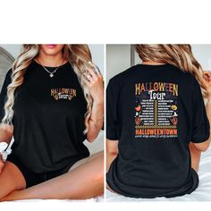 Retro Halloween Skeleton Tour Shirt, Halloween Vibes Tee, Vintage Hand Skeleton Party Shirt, Halloween Spooky Season T-Shirt, Halloween Gift 🌟Care Instructions - Machine Wash Cold - Wash Inside Out - Gentle Cycle - Tumble Dry Low 🌟 Sizing - Please see images with sizing chart details.  - All of our tees are a unisex fit.  🌟Production and Shipping - Processing is 1-4 days.  -->First Class Shipping is 2-5 business days(after processing time). --> If you need item the sooner, please upgrade the Black Halloween Concert Top, Halloween Concert Skull Print Tops, Halloween Skull Print Tops For Concert, Halloween Skull Print Top For Concert, Black Halloween Concert T-shirt, Fall Concert Tops With Short Sleeves, Casual Halloween Concert Top, Halloween Concert T-shirt With Crew Neck, Halloween Concert Crew Neck T-shirt