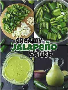 there are many different pictures of jalapeno sauce