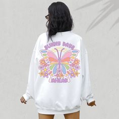 White Crew Neck Sublimation Design For Spring, White Sublimation Design With Custom Print For Spring, White Sublimation Design Top With Custom Print For Spring, Spring Sublimation, Kids Shirts Design, Shirts Design, I Appreciate You, Butterfly Flowers, Sunny Days