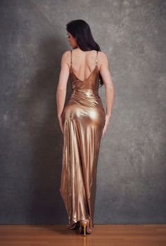 Gold Elegant Dress, Easter Fashion, Maxi Gown Dress, Pleated Maxi Dress, Pleated Maxi, Metallic Dress, Metallic Foil, Hot Dress, Crepe Fabric