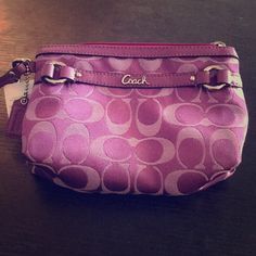 Brand New, Never Used Purple Coach Wristlet. This Is The Perfect Size For A Night Out On The Town Or A Quick Jaunt Down The Street. Purple Pouch Wristlet Gift, Purple Pouch Wristlet As Gift, Purple Coach, Night Out On The Town, Out On The Town, 2023 Christmas, Fancy Bags, Coach Wristlet, 2024 Fashion