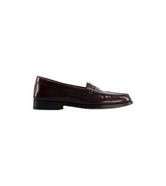 Classic loafer from laurence bras in burgundy.  - round toe - penny vamp strap  - small heel  100% leather.  imported. Layering Jacket, Smokey Topaz, Brown Oxfords, A Perfect Circle, Bra Shop, Engineered Garments, Bra Women, Black Cardigan, Loafers For Women