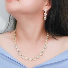 https://www.africa-lace.com/wp-content/uploads/2021/12/JW3036.mp4 Style:  Cubic Zirconia Necklace Earring  for bridal Necklace Set Metal: Brass Gemstone: AAA +Cubic zirconia Jewelry type: Earrings, Necklace Necklace length: 42cm Earring length :3.6cm If  the photo are 100% completed reflect of products color ? Sometimes due to lighting environment on taking photo, the different monitor of PC or mobile screen may be a little difference on Color deviation , Which is also quite normal. We insisted Wedding Jewelry Sets With Plated Cubic Zirconia, Wedding Cubic Zirconia Plated Jewelry Sets, Wedding Crystal Plated Necklaces, White Plated Wedding Jewelry, White Cubic Zirconia Necklace With Matching Earrings, Formal Crystal Plated Jewelry, Formal White Jewelry Sets With Sparkling Stones, Classic Plated Jewelry For Wedding, White Cubic Zirconia Bridal Necklace With Matching Earrings