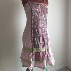 Gypsy Daisy Designer Dress. Great Details, Beautiful Dress. Never Worn. Silk Cocktail Dress, Designer Dress, Pink Silk, Beautiful Dress, Beautiful Dresses, Designer Dresses, Victorian Dress, Colorful Dresses, Daisy