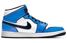 Nike Air Jordan 1 Mid 'Signal Blue' Jordan Brand‘s Air Jordan 1 release slate is quite diverse for 2021. Leather at the toe box, midfoot, and ankle forgo any glossy finish in favor of a smooth “White” composition, which allows the retro’s titular color to revel in the spotlight that much more. SKU: DD6834-402 Release Date: 5 Dec 2020 Color: Signal Blue/White/Black Modern Blue Custom Sneakers For Sports, Modern Blue High-top Sneakers For Sports, Dynamic Blue High-top Custom Sneakers, Dynamic Blue High-top Basketball Shoes, Blue High-top Custom Sneakers With Fade-resistant, Modern Blue Sports Sneakers, Dynamic Blue High-top Sneakers, Modern Blue High-top Sneakers With Cushioned Footbed, Modern Blue Custom Sneakers With Cushioned Footbed