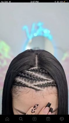 Braid Styles For Straight Hair, Braids Hairstyles Latina, Braid Hair Styles For Long Hair, Simple Cornrow Ideas, Latina Braids Hairstyles, Half Head Braids, Braided Short Hair, Exotic Hairstyles, Quick Natural Hair Styles