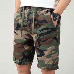 G-046-02 Sporty Camouflage Cotton Bottoms, Camouflage Cotton Shorts For Outdoor, Camouflage Shorts With Pockets For Outdoor Activities, Casual Cotton Athletic Shorts For Outdoor Activities, Casual Camouflage Cotton Shorts, Khaki Cotton Sports Shorts, Casual Khaki Sports Shorts, Casual Khaki Shorts For Sports, Sporty Camouflage Bottoms For Outdoor