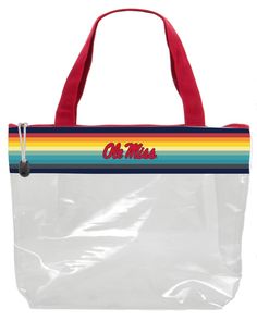 Bags College, College Tote, College Tote Bag, Vinyl Monogram, Texas Tech Red Raiders, Retro Rainbow, Arkansas Razorbacks