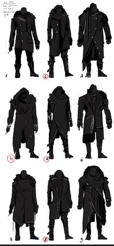 Coat Concept Art, Winter Outfits Character Design, Winter Coat Drawing Reference, Winter Outfits Fantasy Male, Sci Fi Clothing Design, Winter Coats Men, Assassin Outfit Design, Winter Outfits Drawing, Futuristic Jacket Design