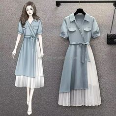 Korean Clothing Brands, Stylish Outfits Casual, Simple Frock Design, Simple Style Outfits, Top Korean, Cute Dress Outfits, Modest Dresses Casual, Fancy Dresses Long, Fashion Drawing Dresses