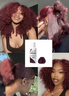 Afro Hair Dye, Hair Color Burgundy, Ginger Hair Color, Pelo Afro