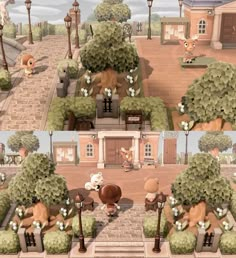 two screens showing the same scene in animal crossing