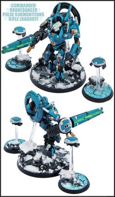 Image Tau Miniatures 40k, Warhammer 40k T'au Empire, Warhammer Tau Color Scheme, T’au Warhammer 40k, Warhammer 40k Conversions, Tau Warhammer 40k, Crisis Battlesuit, Tau Drones, Tau Battlesuit