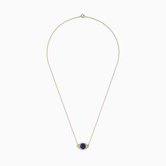 Effy 14K Yellow Gold Blue Sapphire and Diamond Evil Eye Necklace Diamond Evil Eye, Evil Eye Necklace, Eye Necklace, Gold Yellow, Evil Eye, Blue Sapphire, Sapphire, Yellow Gold, Yellow