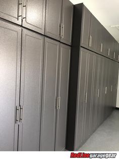 the lockers are lined up against the wall