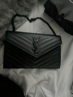 Black ysl bag 🖤 Ysl All Black Bag, Ysl Handbags Black, Ysl Black On Black Bag, All Black Ysl Bag, Luxury Black Purse, Ysl Black Purse, Black Ysl Purse, Ysl Black Bag, Black Ysl Bag