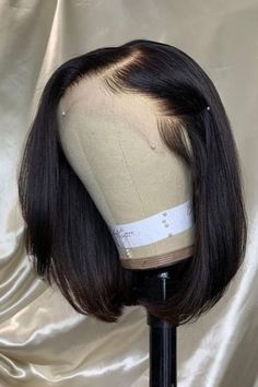 Short Frontal Styles, Wig Collection Aesthetic, Wig Aesthetics, Baddie Wigs, Straight Bob Wig, Wig Head, Frontal Wig Hairstyles, Short Straight Bob, Cheap Wigs