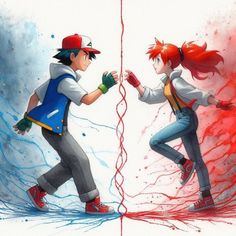 Pokemon Ash X Misty, Misty Fanart, Pokémon Fanart, Cartoon Superhero