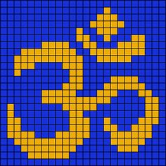 an image of a cross made out of yellow and blue squares on a black background