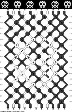 the pattern is shown in black and white, with an image of two intersecting lines