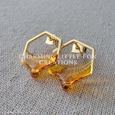 Gold Dripping Honeycomb Earrings, HGE1, Hypoallergenic Earrings, Clip on Option Available - Etsy Dripping Honeycomb, Honey Jewelry, Asymmetrical Necklace, Bee Jewelry, Earrings Clip, Hypoallergenic Earrings, Single Earring, Pretty Jewellery, Cute Jewelry